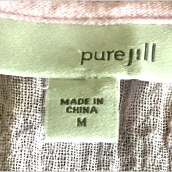 Pure Jill Linen Sleeveless Pocket Tunic Top Sz M Light Pink 37B - Picture 5 of 7